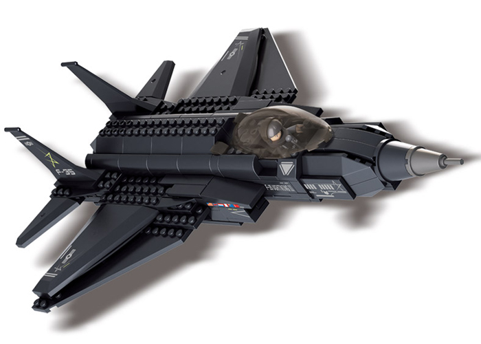 Sluban B0510 Army Military Lightening Fighter Attack Plane Building Blocks Toy 