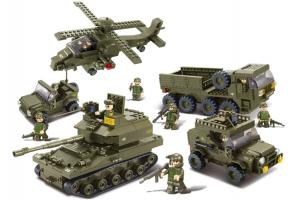 Sluban B0509 Army Military Black Hawk Attack Helicopter DIY Building Blocks Toy 